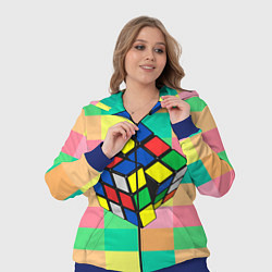 Женский 3D-костюм Кубик Рубика, цвет: 3D-синий — фото 2