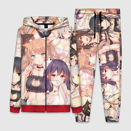 Женский костюм Ахегао / 3D-Красный – фото 1