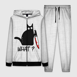 Женский 3D-костюм What cat, цвет: 3D-черный