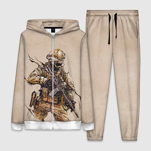 Женский костюм Военный / 3D-Белый – фото 1