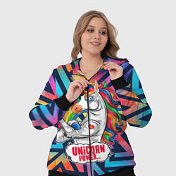 Женский 3D-костюм Unicorn Power Единорог, цвет: 3D-черный — фото 2