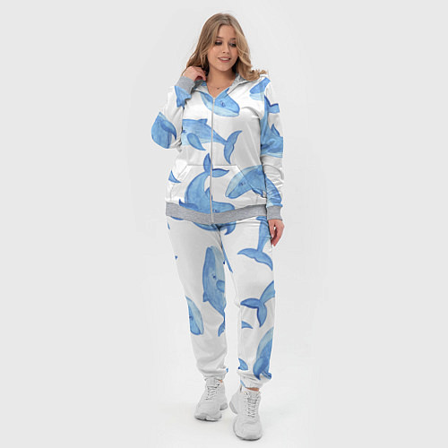 Женский костюм Косяк китов / 3D-Меланж – фото 4