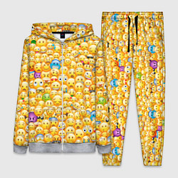 Женский 3D-костюм Смайлики Emoji, цвет: 3D-меланж