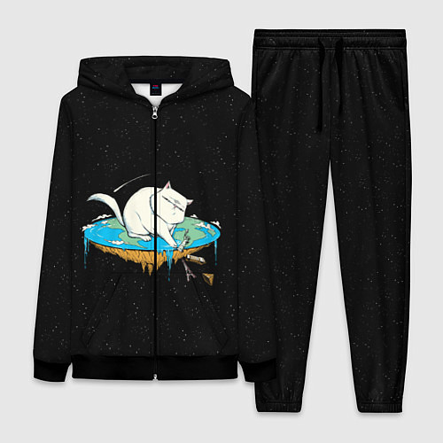 Женский костюм Flat earth Cat / 3D-Черный – фото 1