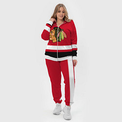 Женский 3D-костюм Chicago Blackhawks, цвет: 3D-белый — фото 2