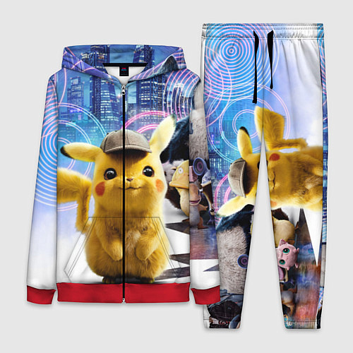 Женский костюм Детектив Пикачу / 3D-Красный – фото 1