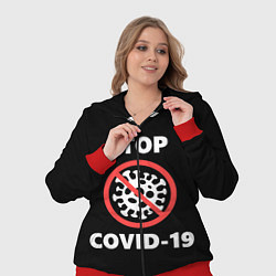 Женский 3D-костюм STOP COVID-19, цвет: 3D-красный — фото 2