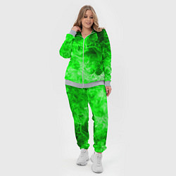 Женский 3D-костюм ОГОНЬ GREEN NEON, цвет: 3D-меланж — фото 2
