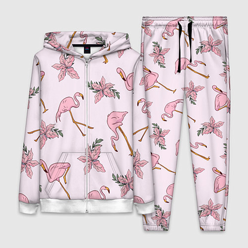 Женский костюм Розовый фламинго / 3D-Белый – фото 1