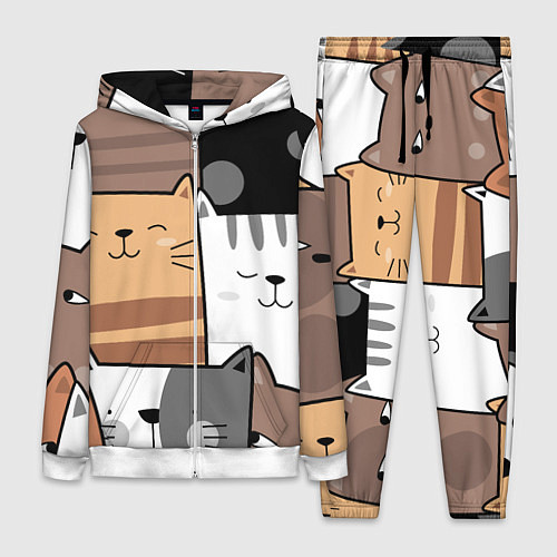 Женский костюм Котейки / 3D-Белый – фото 1