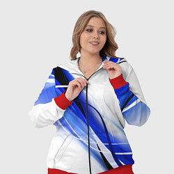 Женский 3D-костюм GEOMETRY STRIPES BLUE, цвет: 3D-красный — фото 2