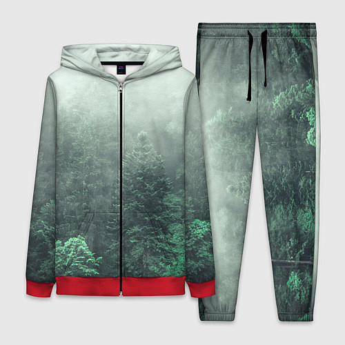 Женский костюм Туманный лес / 3D-Красный – фото 1