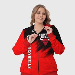 Женский 3D-костюм CHICAGO BULLS, цвет: 3D-красный — фото 2