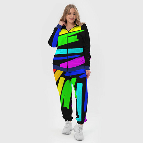 Женский костюм НЕОНОВЫЕ КРАСКИ / 3D-Синий – фото 4