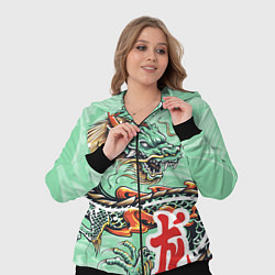 Женский 3D-костюм Изумрудный дракон, цвет: 3D-черный — фото 2