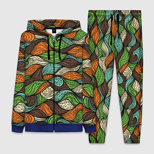 Женский костюм Абстрактные волны / 3D-Синий – фото 1