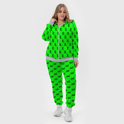 Женский 3D-костюм Эл паттерн зеленый, цвет: 3D-меланж — фото 2