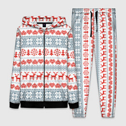 Женский костюм Новогодний пиксельный узор