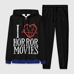 Женский 3D-костюм I Love Horror Movies, цвет: 3D-синий
