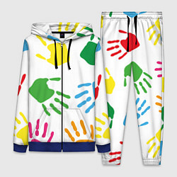 Женский костюм Цветные ладошки - Детский узор