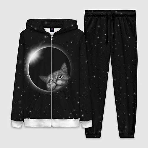 Женский костюм Кот в Космосе / 3D-Белый – фото 1