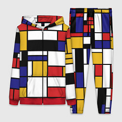 Женский 3D-костюм Color blocking, цвет: 3D-красный