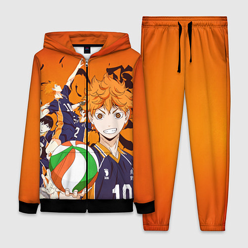 Женский костюм ВОЛЕЙБОЛ!! HAIKYUU!! / 3D-Черный – фото 1