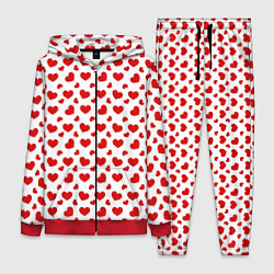 Женский 3D-костюм Сердечки, цвет: 3D-красный