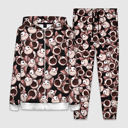 Женский костюм Popping cats / 3D-Белый – фото 1