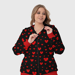 Женский 3D-костюм Красные сердца, цвет: 3D-красный — фото 2