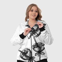 Женский 3D-костюм Дымящие розы, цвет: 3D-черный — фото 2