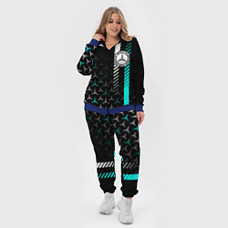 Женский 3D-костюм МЕРСЕДЕС AQUA BLACK GRADIENT, цвет: 3D-синий — фото 2