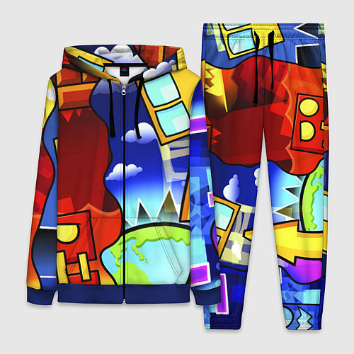 Женский костюм Geometry Dash / 3D-Синий – фото 1