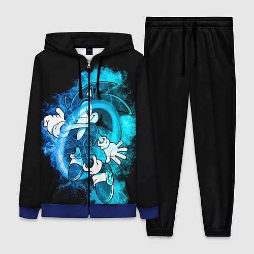 Женский костюм Соник сквозь кольцо / 3D-Синий – фото 1