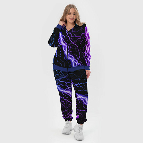 Женский костюм НЕОНОВАЯ МОЛНИЯ ГРОЗА / 3D-Синий – фото 4