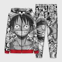 Женский 3D-костюм Луфи улыбается one piece, цвет: 3D-красный