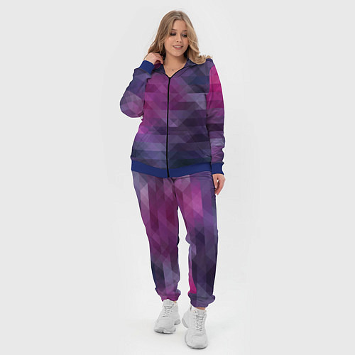 Женский костюм Фиолетово-бордовый узор / 3D-Синий – фото 4