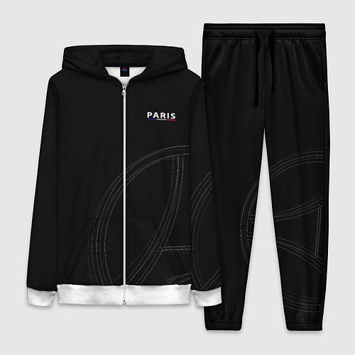 Женский костюм PSG Core Big Logo Black New 202223 / 3D-Белый – фото 1