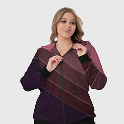 Женский 3D-костюм Коричнево-фиолетовый узор, цвет: 3D-черный — фото 2