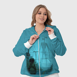 Женский 3D-костюм СИРЕНОГОЛОВЫЙ И ДЕВОЧКА, цвет: 3D-белый — фото 2