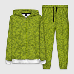 Женский 3D-костюм Зеленый мраморный узор, цвет: 3D-белый