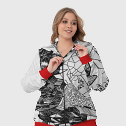 Женский 3D-костюм Структурная мозайка, цвет: 3D-красный — фото 2