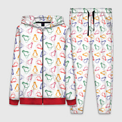 Женский 3D-костюм Linux Ядро Пингвин, цвет: 3D-красный