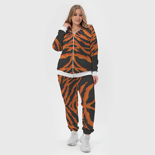 Женский костюм Шкура тигра оранжевая / 3D-Белый – фото 4