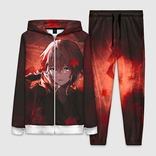 Женский костюм Кадзуха в кленовых листьях / 3D-Белый – фото 1