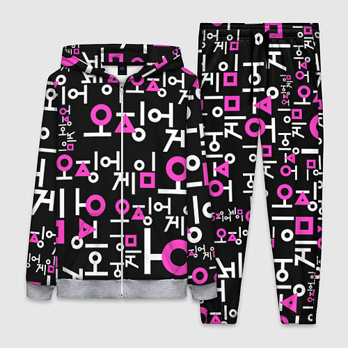 Женский костюм Игра в кальмара лого узор / 3D-Меланж – фото 1