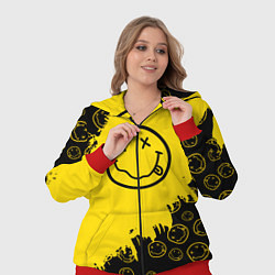 Женский 3D-костюм Nirvana Smile Нирвана Рваный Паттерн, цвет: 3D-красный — фото 2