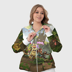 Женский 3D-костюм МАЙНКРАФТ ГЕРОИ ПРОТИВ ЗЛА, цвет: 3D-белый — фото 2