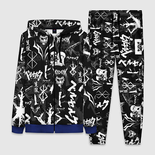 Женский костюм BERSERK SYMBOL LOGO БЕРСЕРК СИМВОЛИКА ПАТТЕРН / 3D-Синий – фото 1