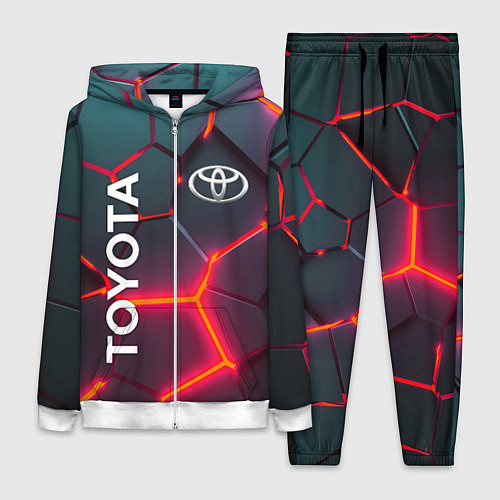 Женский костюм TOYOTA 3D NEON ТОЙОТА 3Д ПЛИТЫ НЕОН / 3D-Белый – фото 1